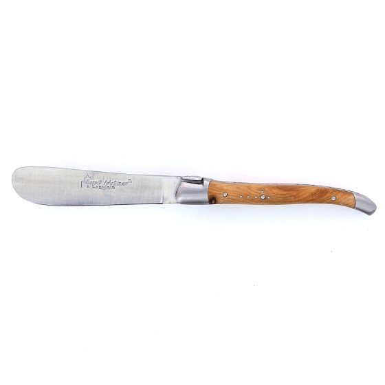 Couteau à Beurre en acier inoxydable avec manche en Bois Riveté, Coutellerie